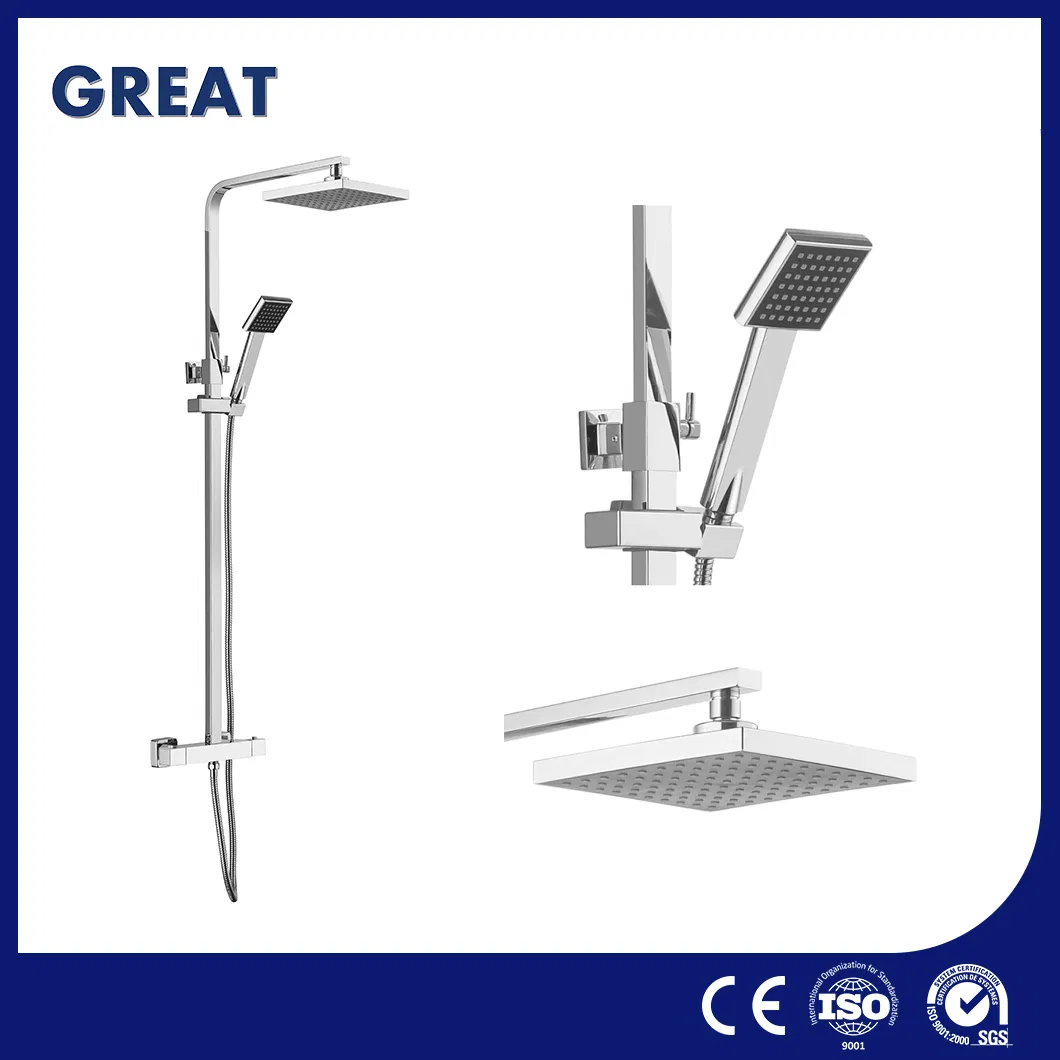 Great Mobile Home Shower Faucet OEM Customized Shower Panel Column China Gl78002sk Thermostatic Shower Kit Set Thermostatic 2-Way Shower Column Manufacturing