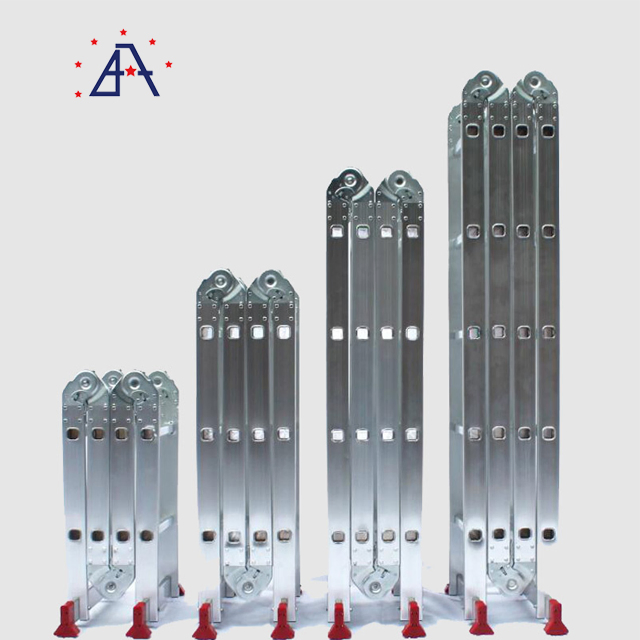 16.5 FT 5m Portable Aluminum Telescopic Ladder with En 131