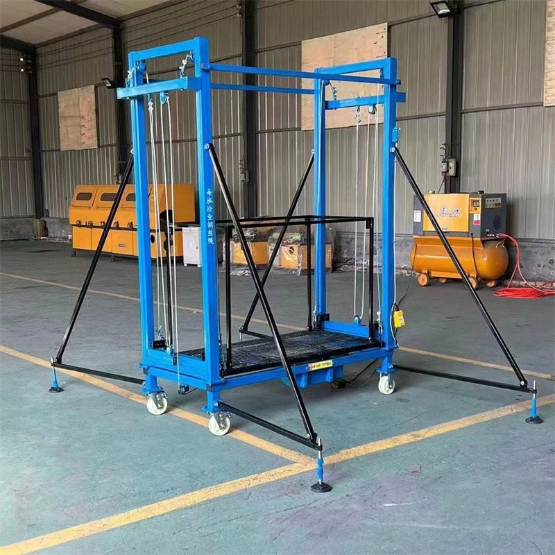660lbs-1100lbs Mobile Electrical Scaffolding Lift/Automatic Lifting Scaffold with Wheel Lifter for Walls