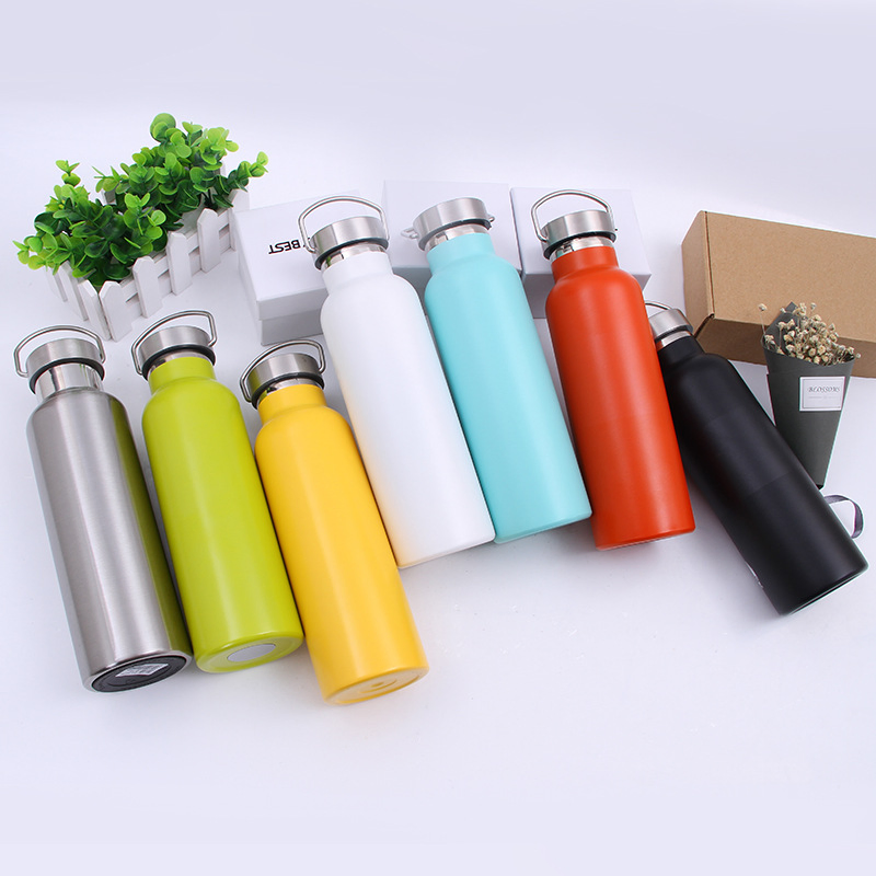 500ml Stainless Steel Vacuum Flask with Bamboo Lid