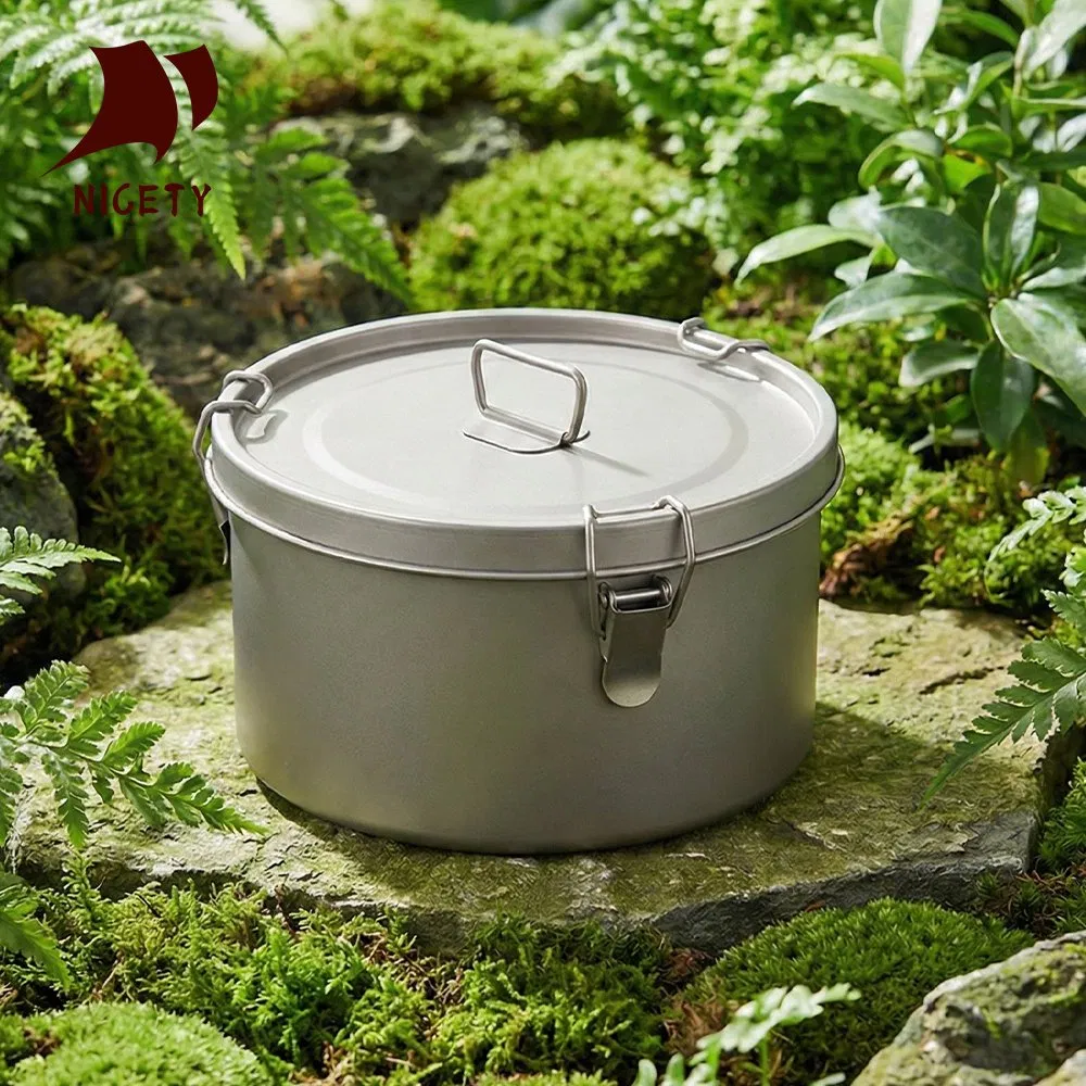 Titanium Airtight Leakproof Bento Lunch Box for Picnic Round Food Container