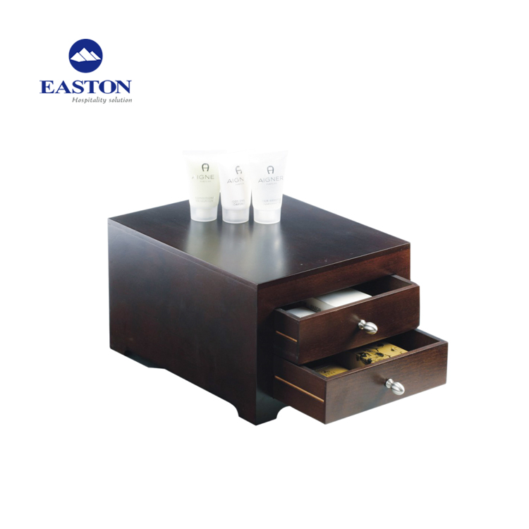 Wholesale Hotel Black High Brightness Wooden Turndown Tray