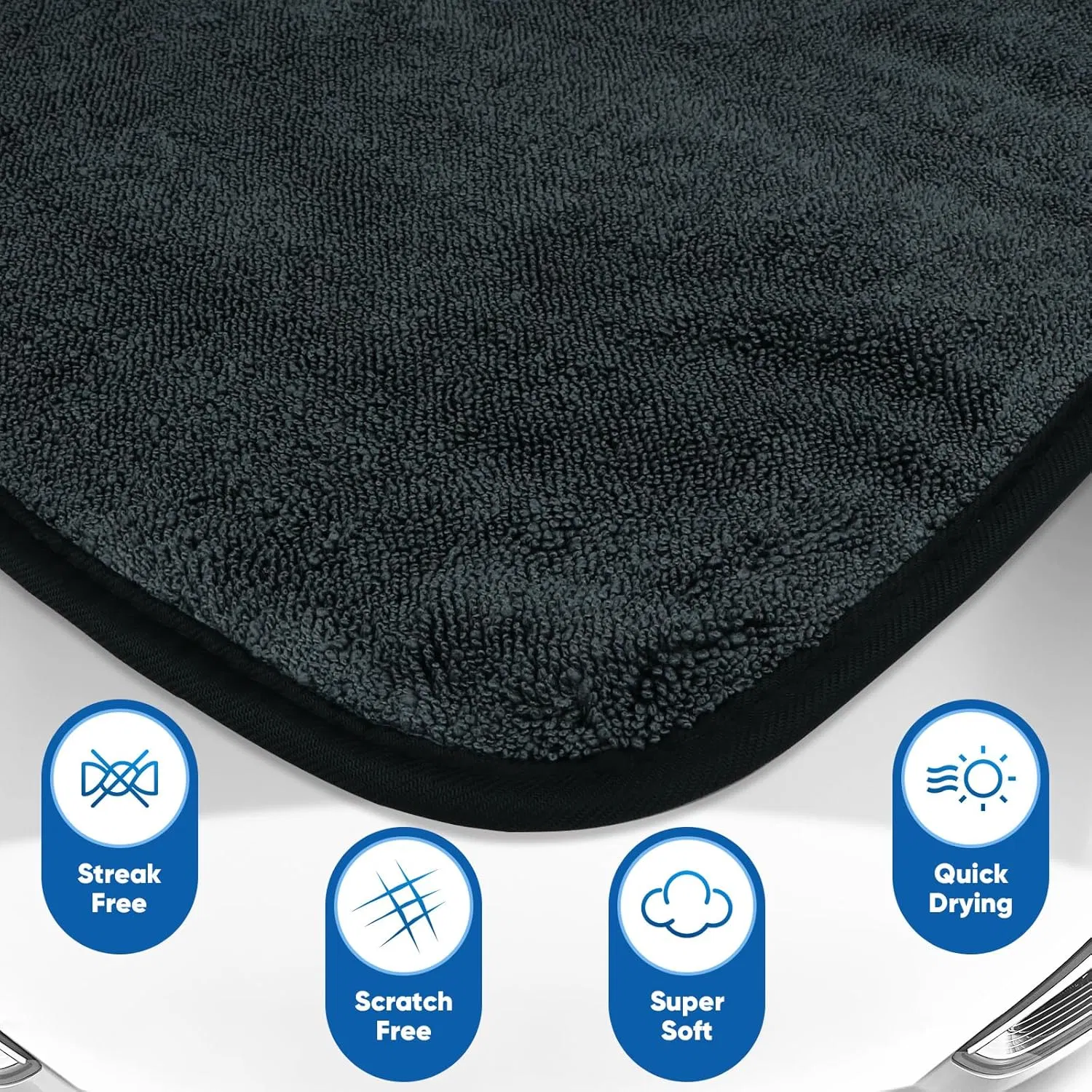 Large Size Car Micro Fiber Cloths Cleaning Twisted Loop Drying Towels