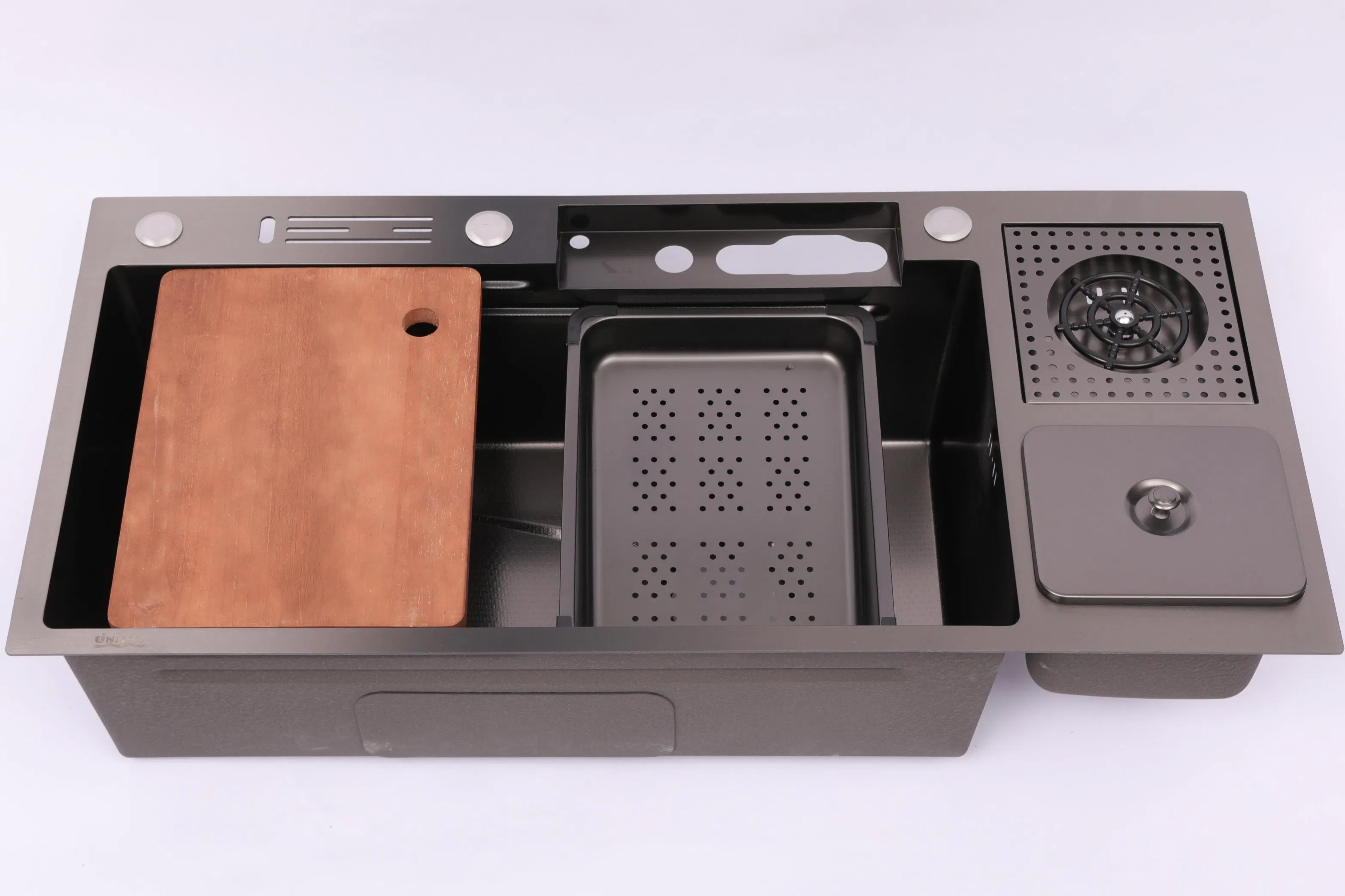 Double Groove Stainless Steel Faucet with Customizable Accessory Sizes for Kitchen, Restaurant, and Farm Use