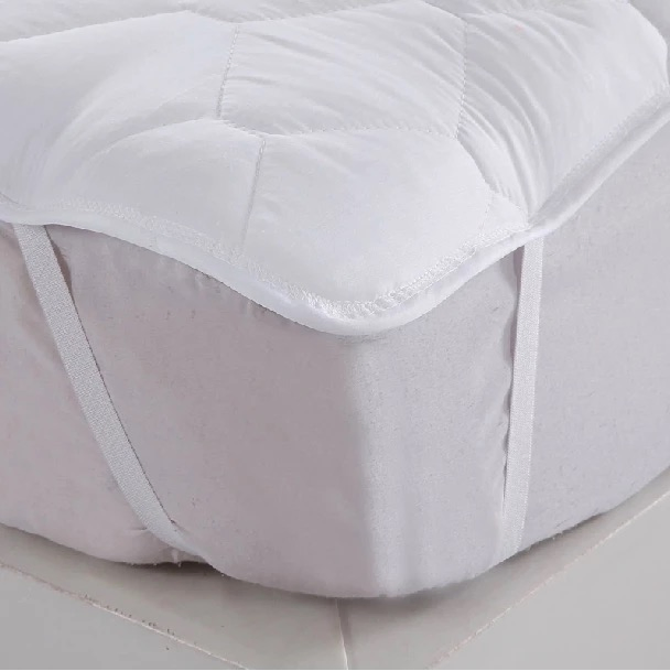 100% Cotton Cloth Quilted Fitted Mattress Pad Mattress Protector (JRD594)