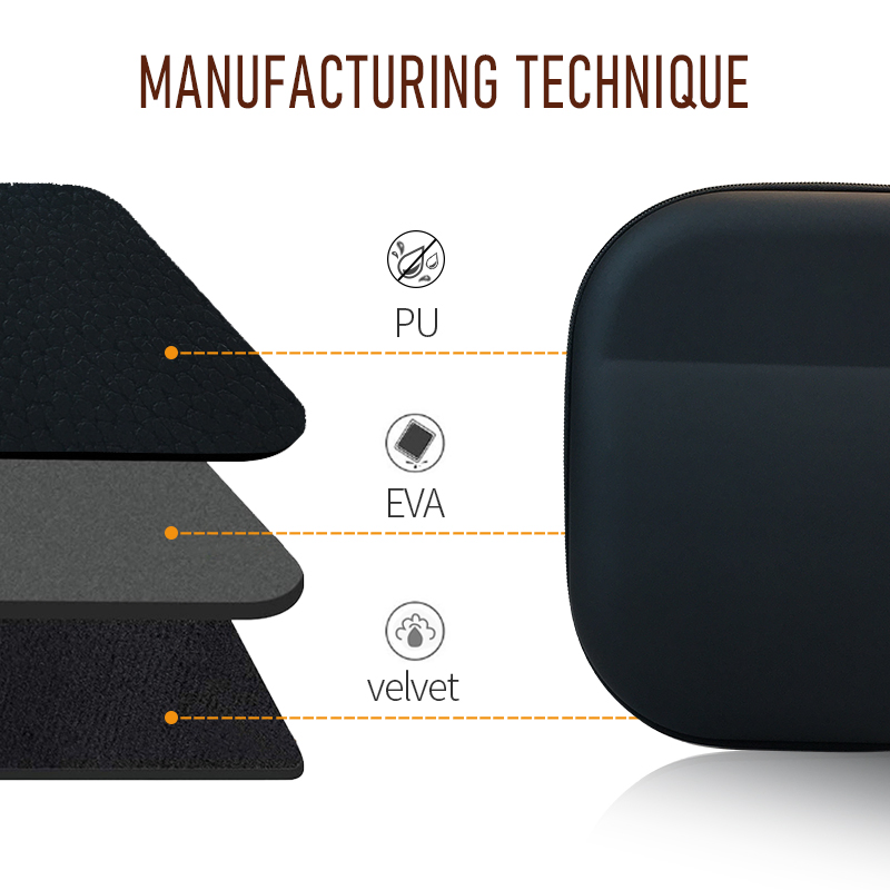 Чехол для наушников EVA ударопрочный, влагозащищенный