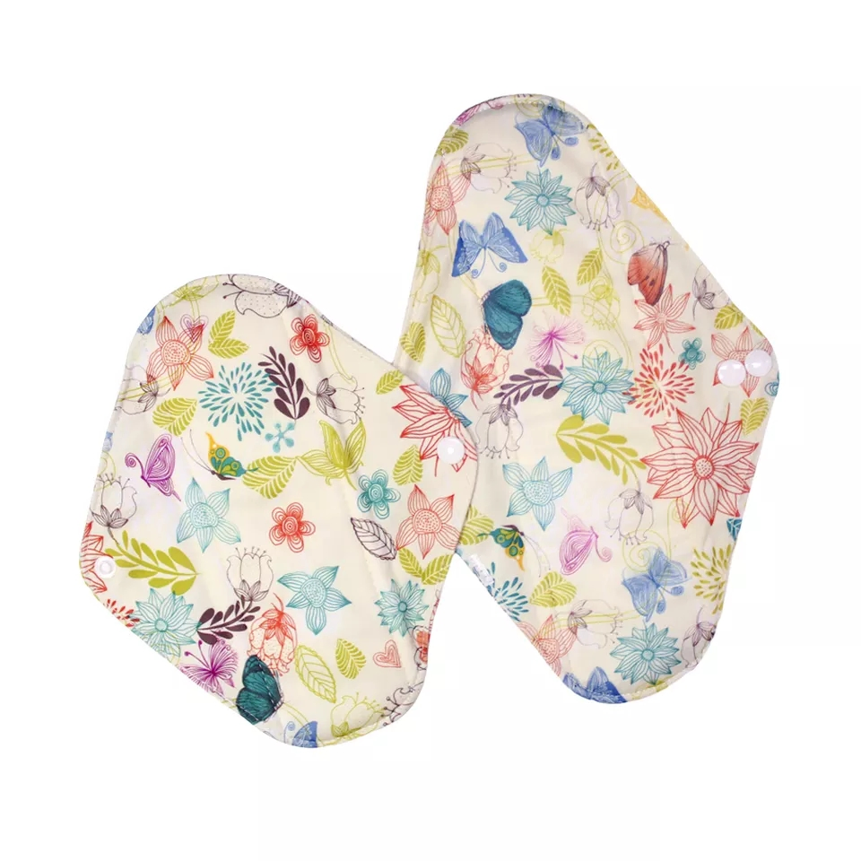 Best Pattern Equivalent Francais En Espanol UK Organic Bamboo Cotton Full Menstrual Sanitary Pads Manufacture Washable Reusable Sanitary Pads for Beginners