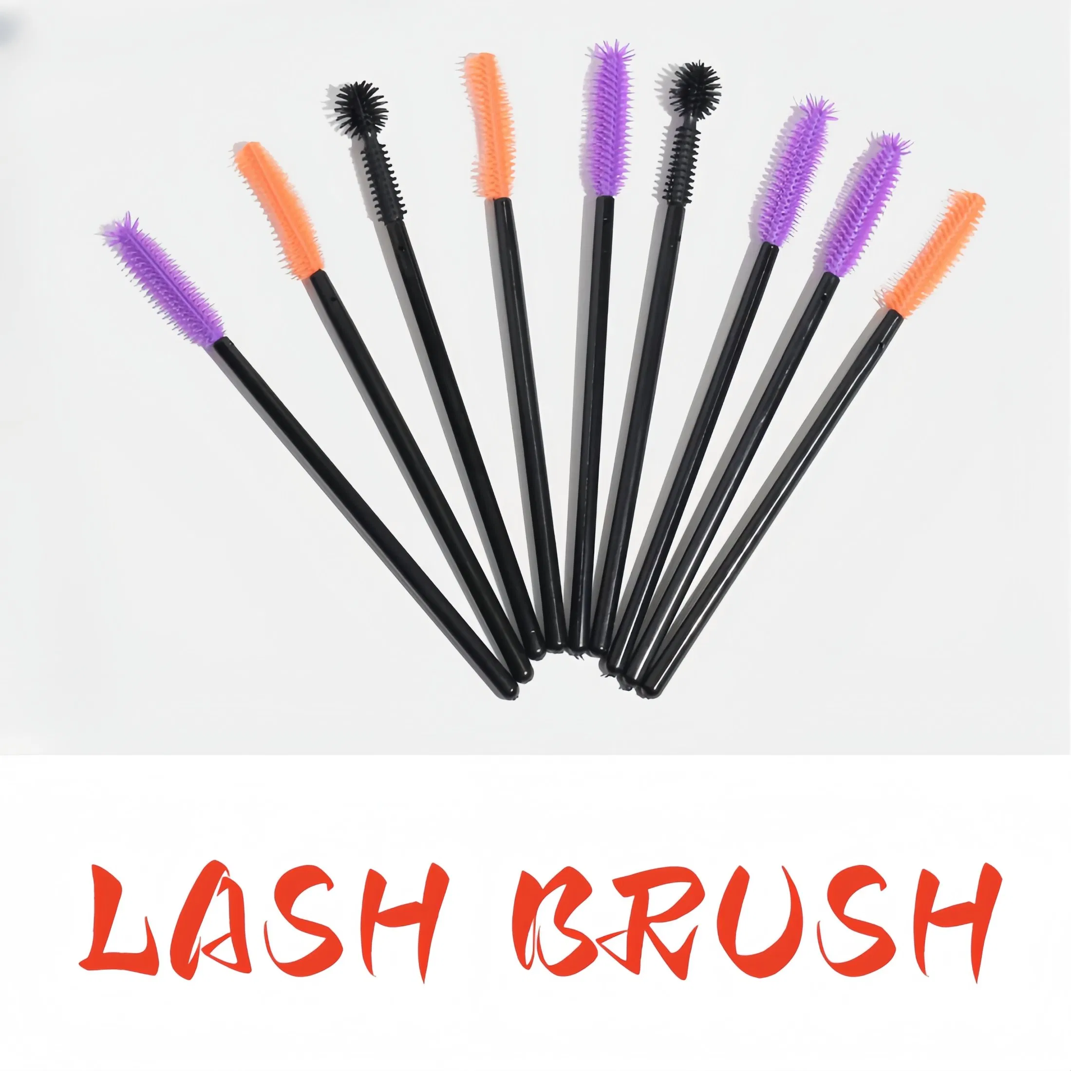 Mt Lashes Supplier Colorful Disposable Mascara Brush Silicone Head Wands Applicator Makeup Brush