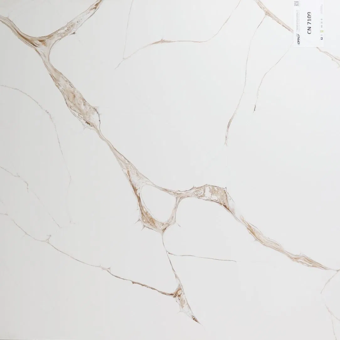 Marble Pattern Calacatta Series Quartz Kitchen Slab for Countertop Bathroom
