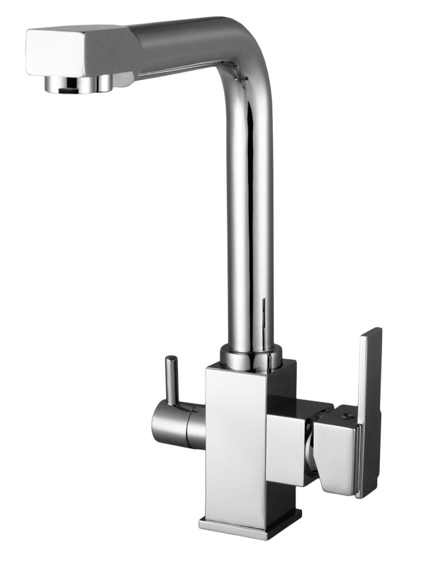 Brass Deck Mounted Luxury Sink Kitchen Faucet With Cleaning Wter(HCK-700-SB)