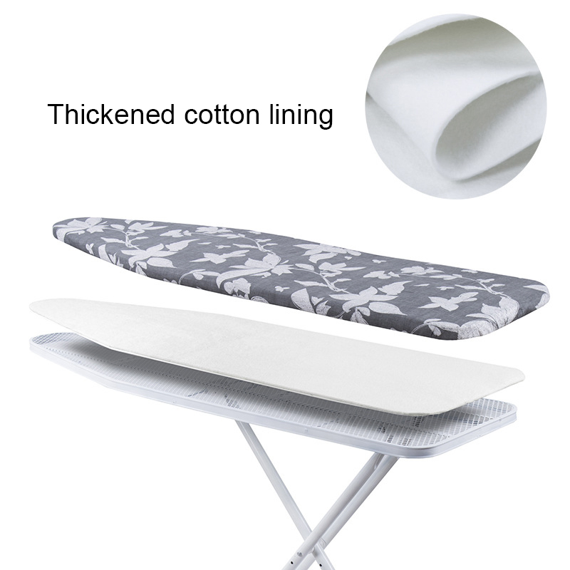 High-Temperature Resistant Foldable Ironing Board Cloth Cover with Shelf for Home Use