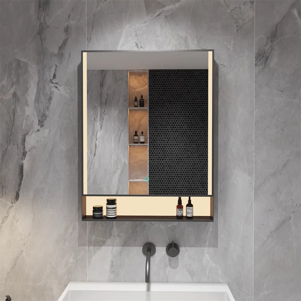 Factory Directly Custom Illuminated Wall Hanging Hotel Design Fancy Defogger LED Bathroom Mirror