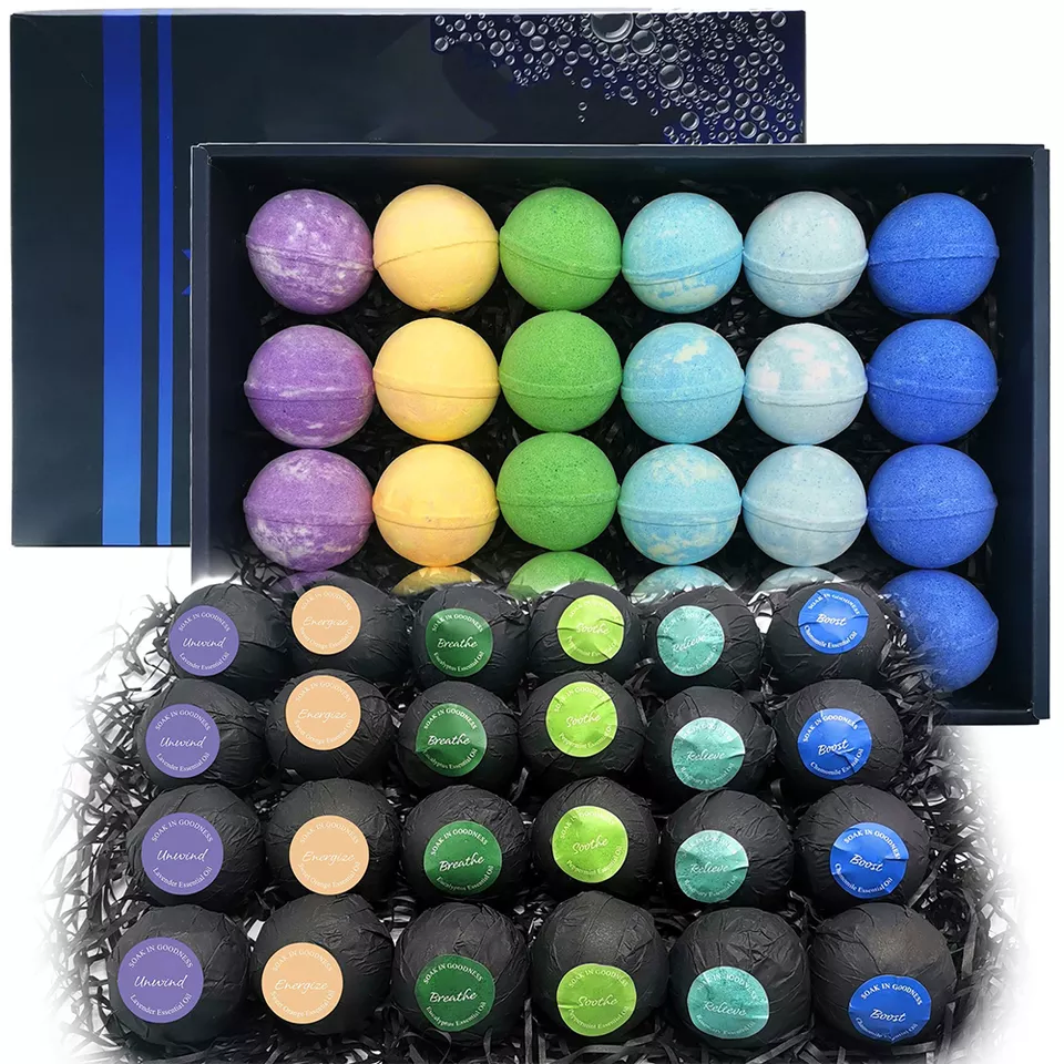 OEM Customization Bath Bomb Set Bubble Bombas De Bao Relax Men SPA Colorful Bombe Bagno Men Bath Bombs