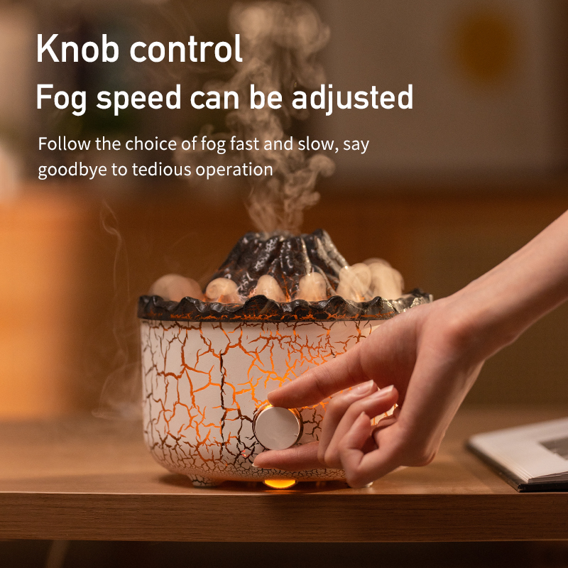 Household Flame Aromatherapy Machine Large Capacity Humidifier Essential Oil Seven-Color Light Humidifier