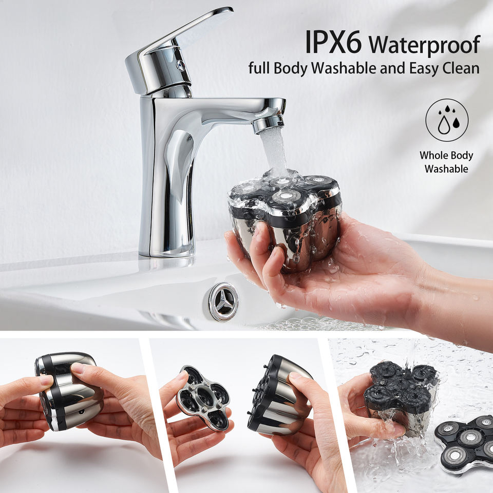 OEM Smart Digital Display 5D Mini Electric Shaver Men's Bald Face USB Rechargeable Hair Clipper