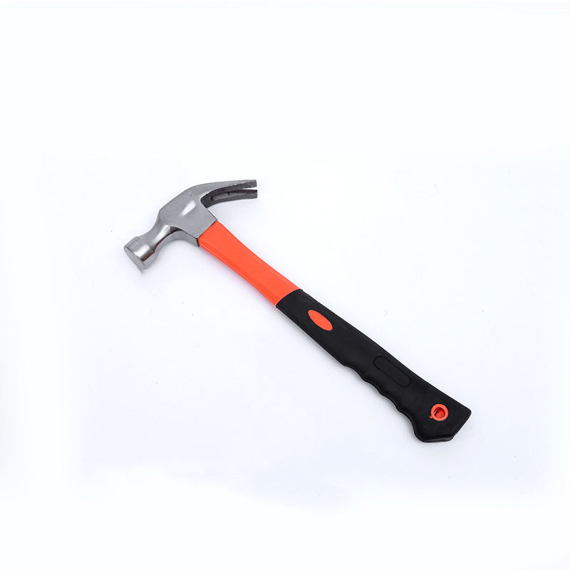 New Engraved Straight Claw Customizable Solid Magnetic Anti-Slip 45# Carbon Steel One-Piece Fiber Handle Conjoined Claw Hammer