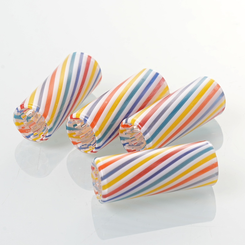 Customizable Rainbow Glass Smoking Filter Tips - MOQ 100PCS Free Design Service