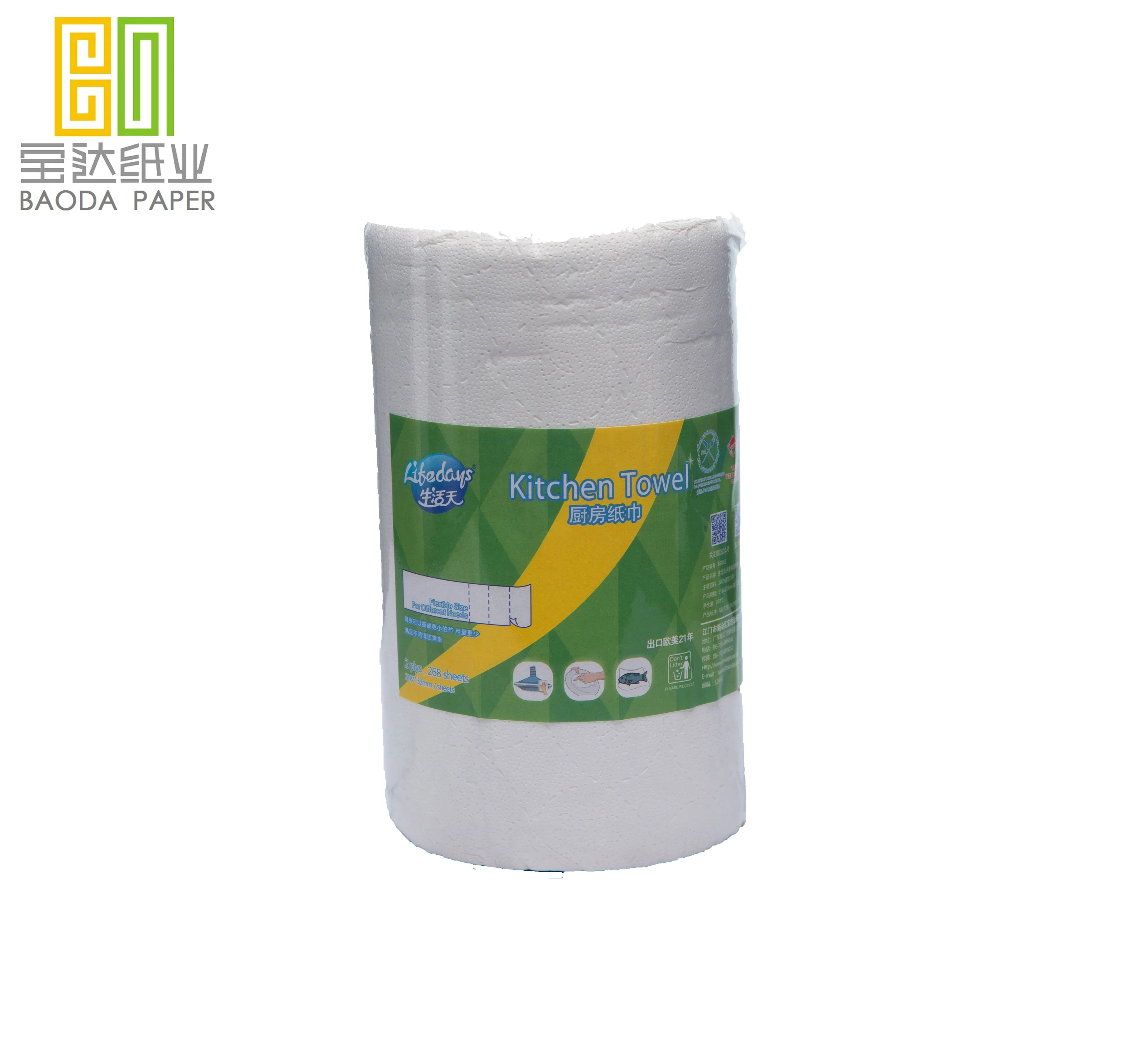 100 Virgin Pulp Towel Tissue Roll Kitchen Paper