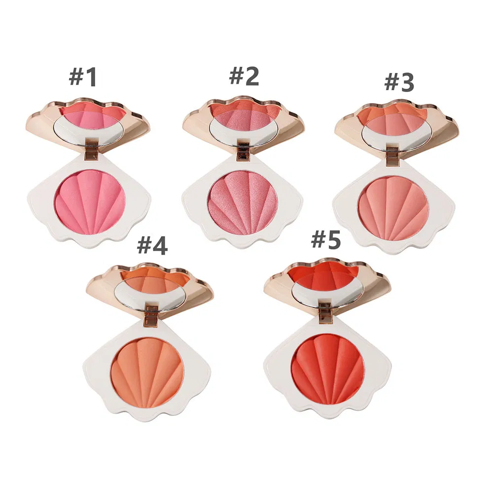 Private Label Makeup Brand Face Pressed Powder Face Blusher Matte Shimmer Blush Palette