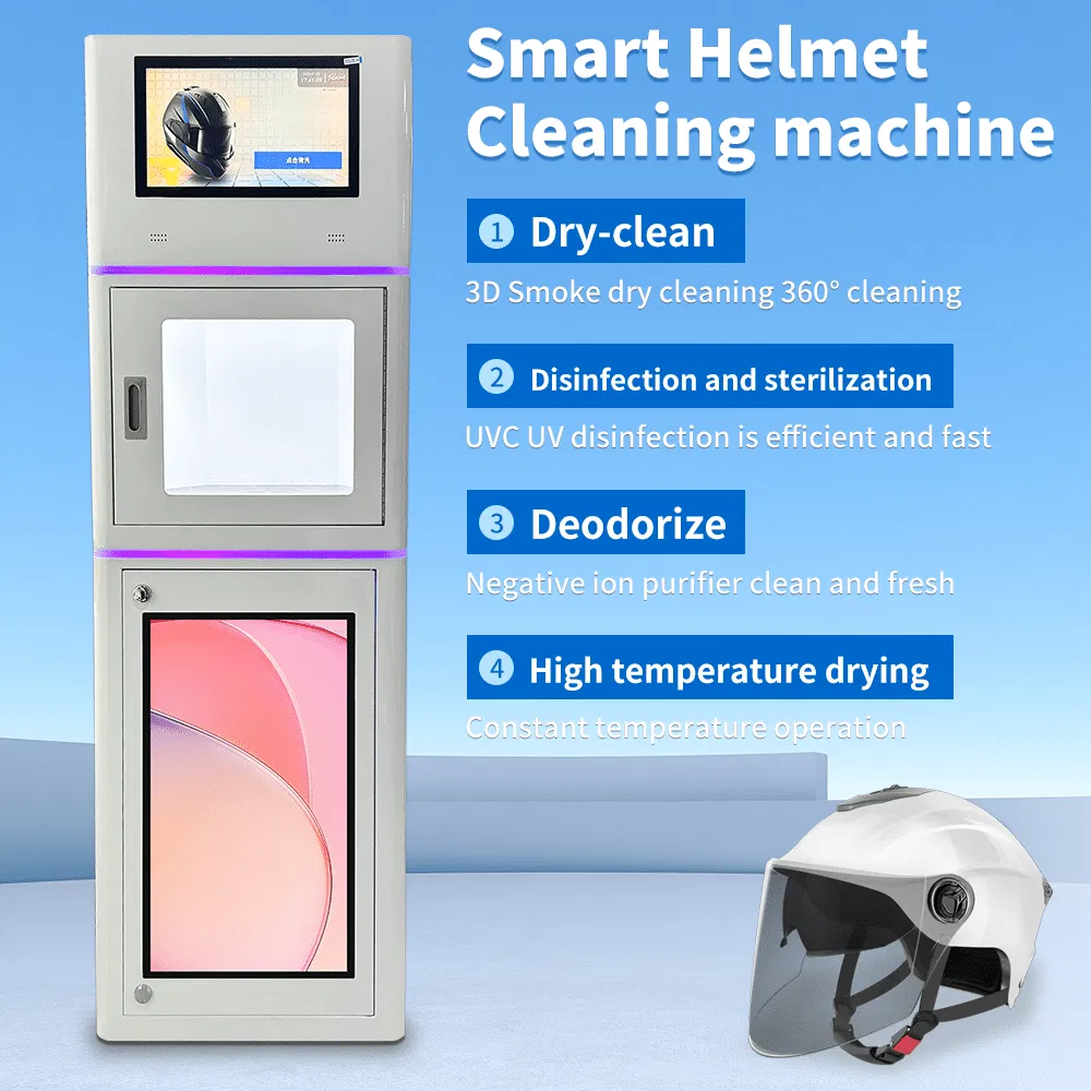 Upus Factory Custom 27 Advertising Screen Motorcycle Helmet Cleaning Machine Helmet Cleaning Vendo Machine