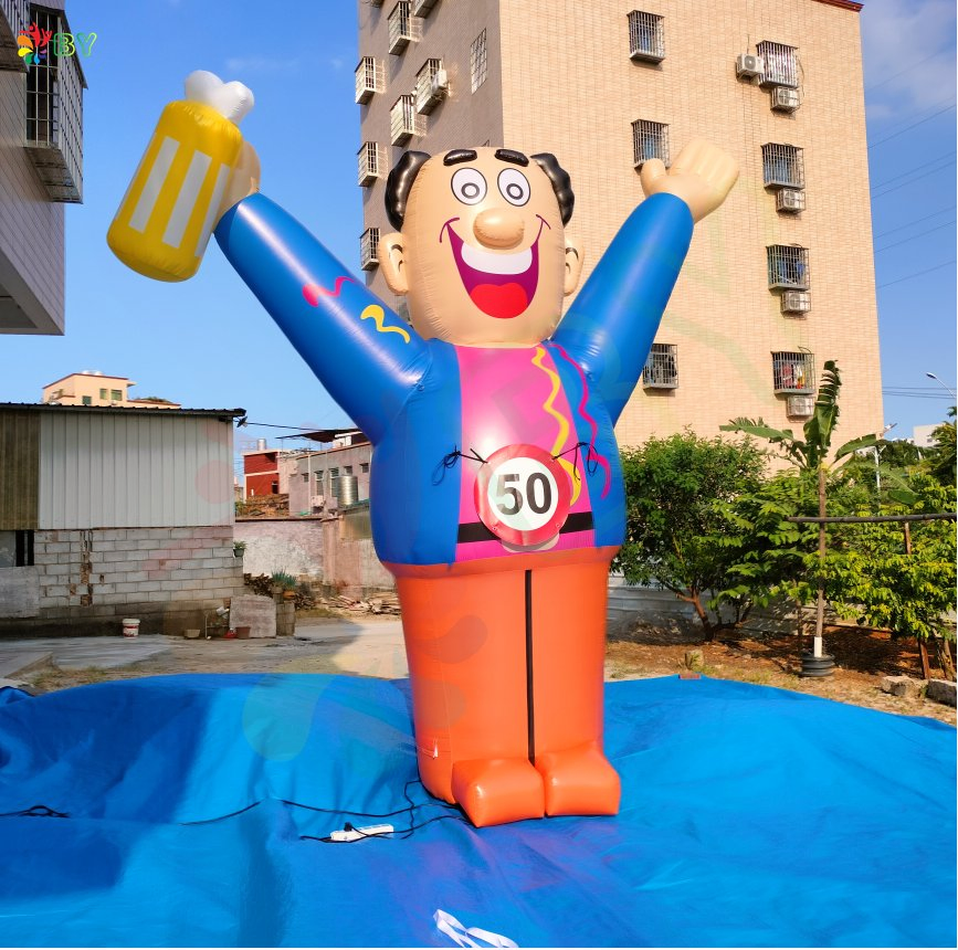 Latest Craze Inflatable Abraham with Beer Cup Balloon Hot Sale to Holland