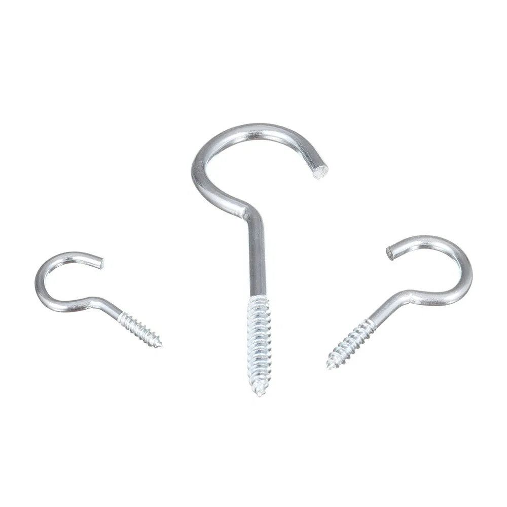 Antique Decorative House Metal Ceiling Hooks Open Eye Stainless Steel Cup Hook Wood Screw