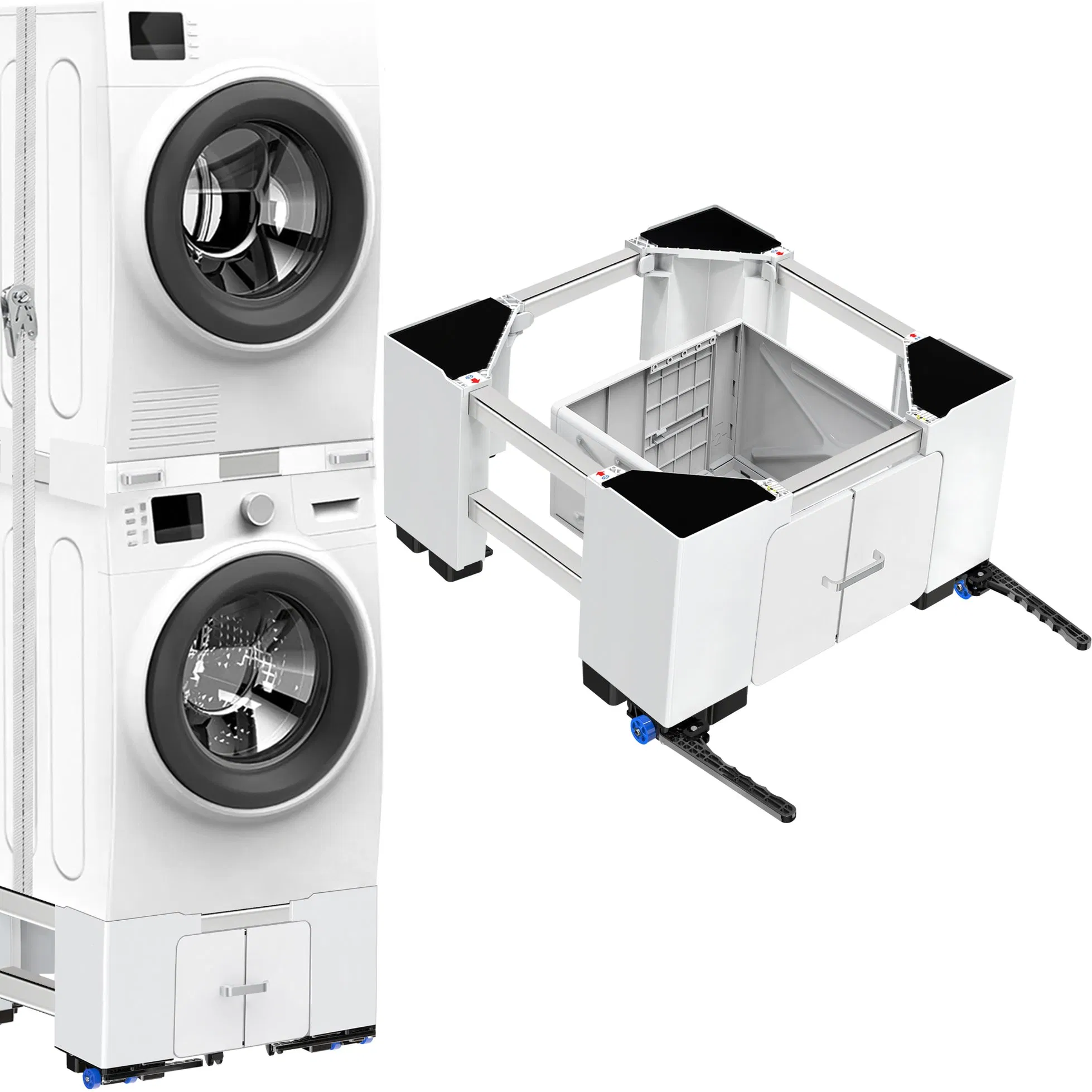 Organized Washing Machine Base with Storage Drawer for Laundry Supplies