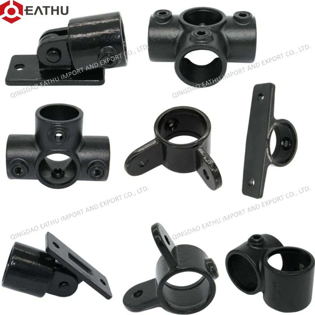 Powder Coating/Galvanized Malleable Iron Key Clamp Fittings for Handrail Systems/Guard Rail/Playground and Scaffolding