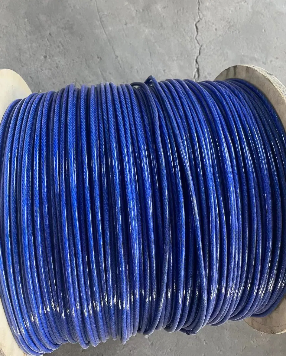 10mm PVC Coated High Quality 6X19 6X19s 6X19+Iws Steel Cable Steel Wire Rope Galvanized and Ungalvanized