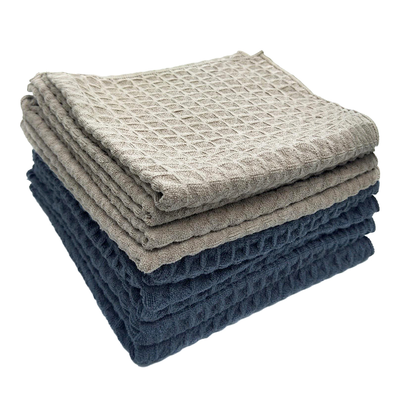 Weave Towel Cleaning Cloths 40*40cm Tea Towel Quick Dry Kitchen Microfiber Waffle Towel