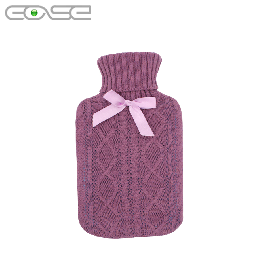 Soft and Stylish Knitted Hot Water Bottle Cover for Home Use