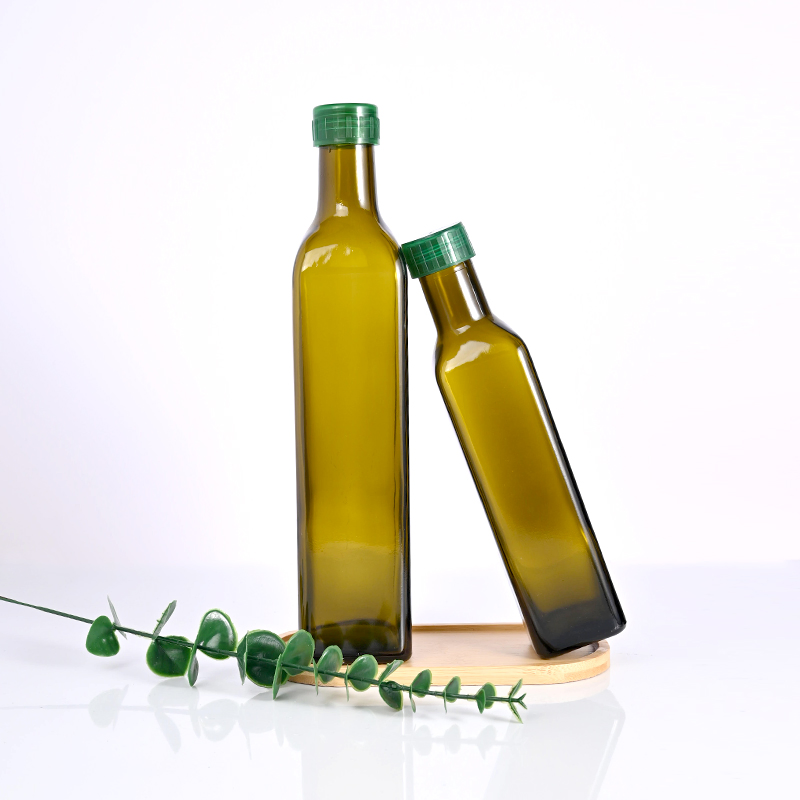 Wholesale 250ml 500ml 750ml Dark Green Empty Glass Olive Oil Bottle