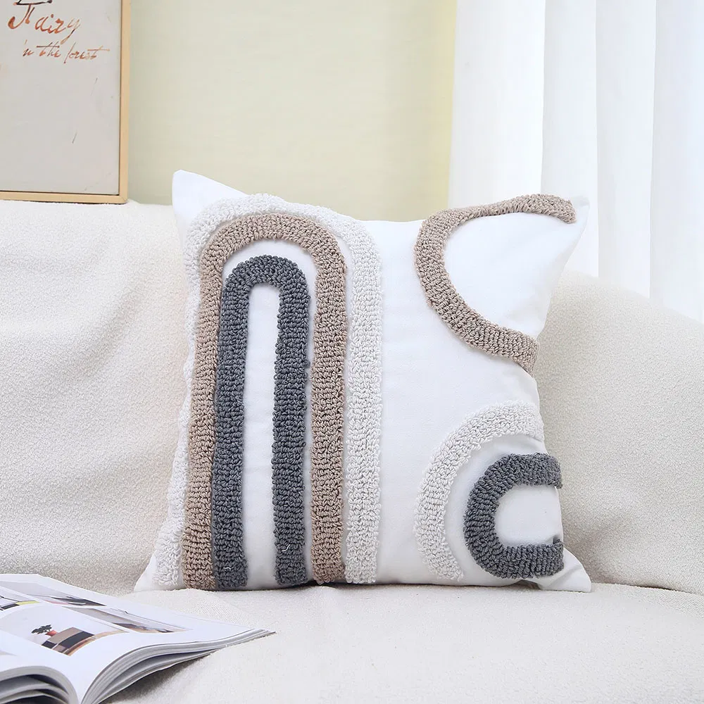 Bohemian Simple Modern Polyester-Cotton Living Room Bedside Sofa Office Cars Tassels Headboard Cushion Pillows