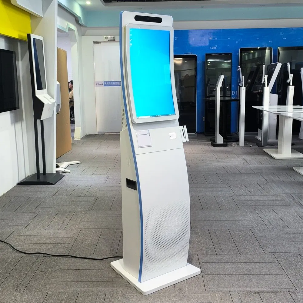 23.6 Inch Multi-Touch Function Curved Kiosk Vertical Design Self Service Kiosks