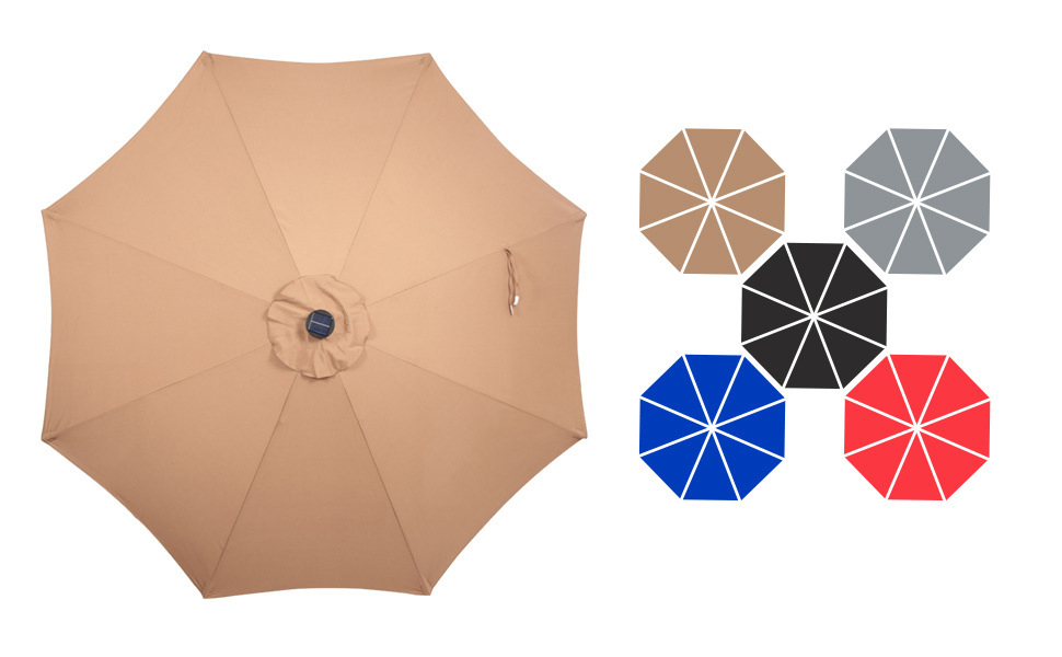 Садовый зонт-патио с центральной стойкой для затенения