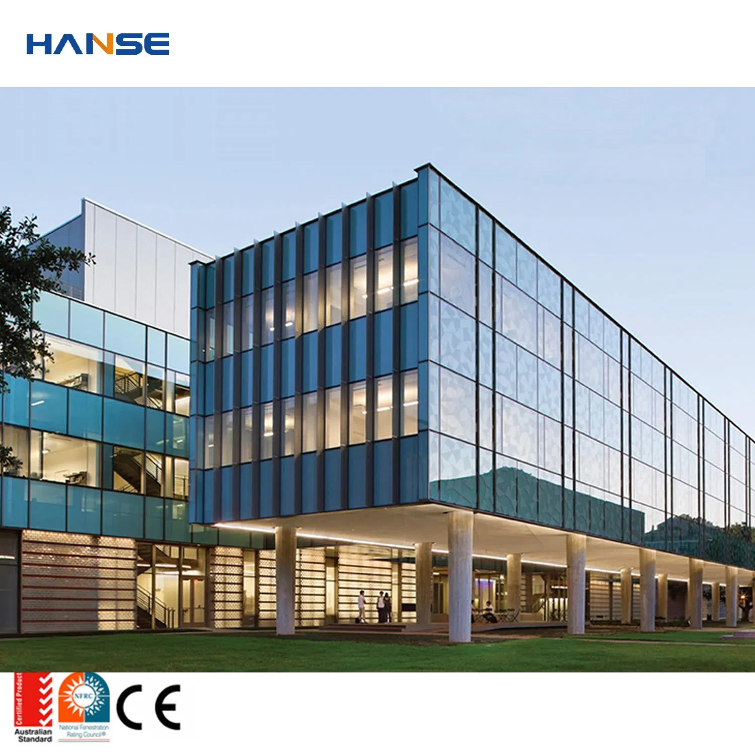 Hot Selling Customized Security Aluminium Frame Wall Cladding Curtain Wall