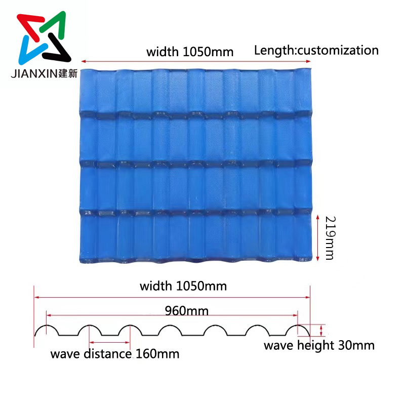 Испанская черепица из синтетической смолы ASA, устойчивая к УФ