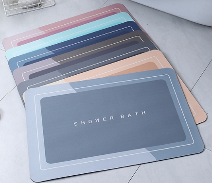 Trending Foreign Trade Nordic Minimalist Bath Mat, Quick-Dry Non-Slip, Bathroom Water Absorbent Rug Customizable