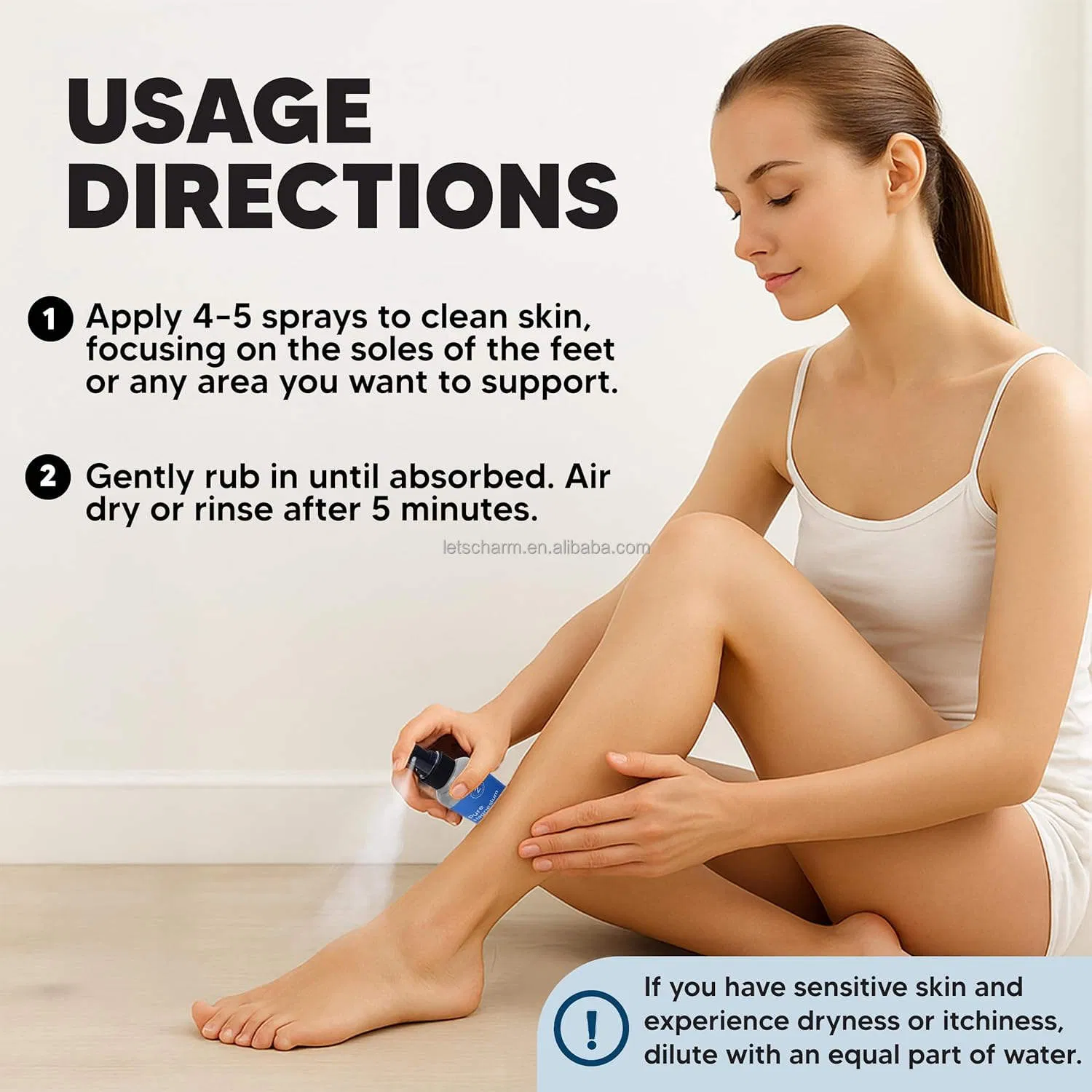 Ls137 OEM Custom Pure Magnesium Oil Spray - 118ml Skin & Muscle Relief