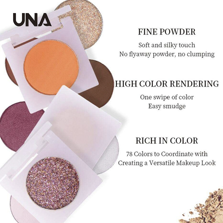 Single Eyeshadow Palette with Shiny Nude Makeup Private Label Cosmetics Shimmer Glitter Monochrome Matte Shadow Powder Form