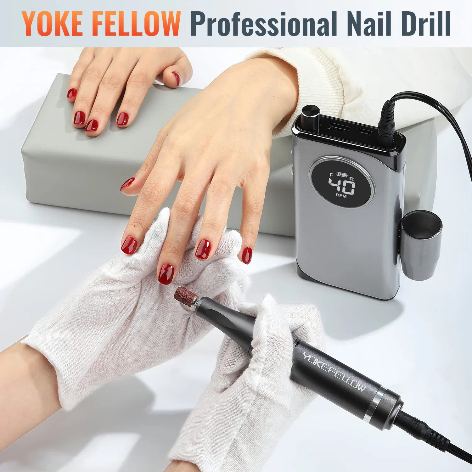 Rechargeable 4000rpm Cordless Nail Polish Remover Nail Drill