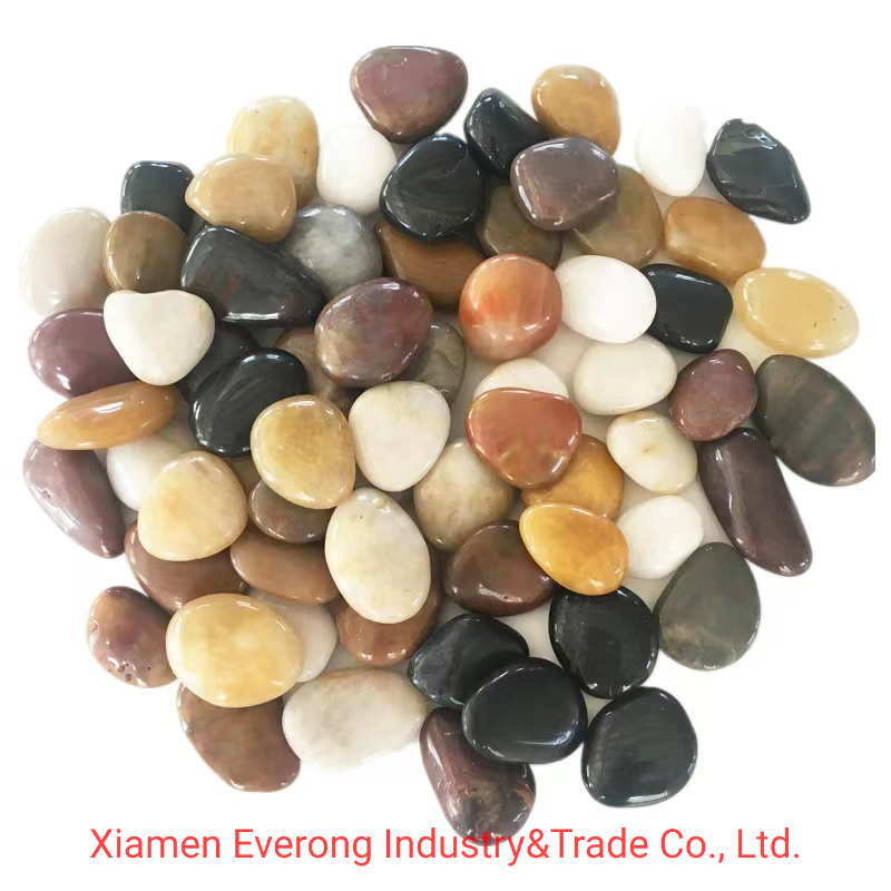 Natural Decorative Garden Landscape River Rock Polished Stone Black/White /Yellow /Grey /Red Pebble