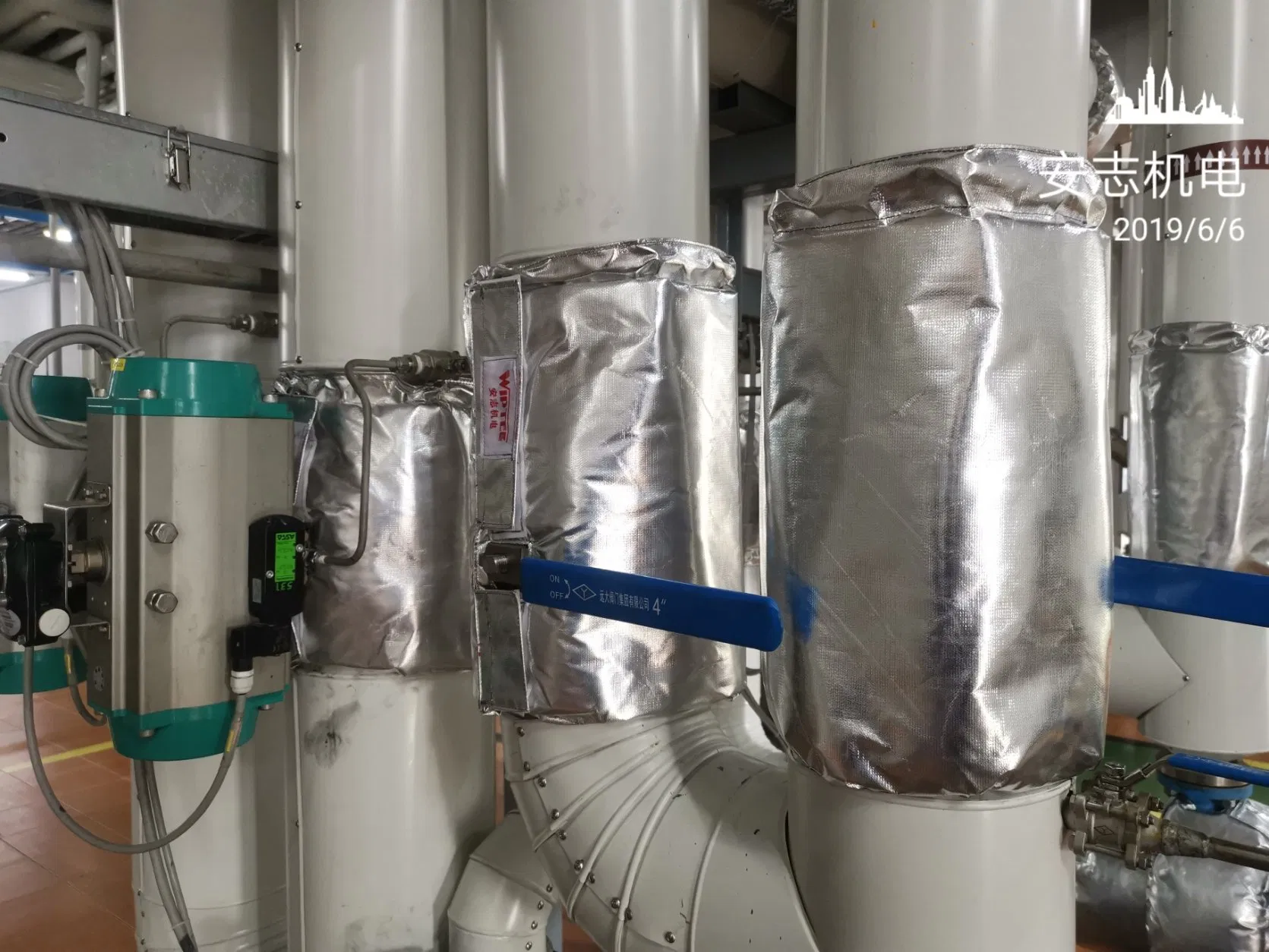 Environmental Silicone Coating Fabric Dismountable Insulation Cover for Ball Valve