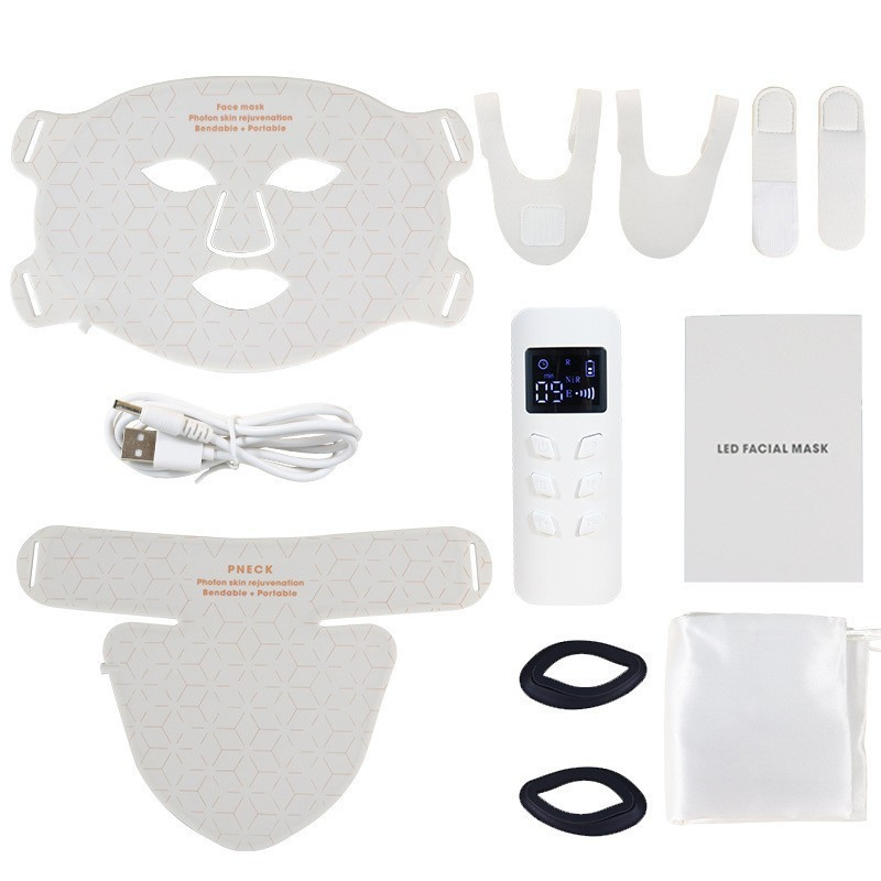 7 Colors +Infrared Light Set, LED Red Light Therapy Face / Facial Silicone Mask, Beauty Mask Device.