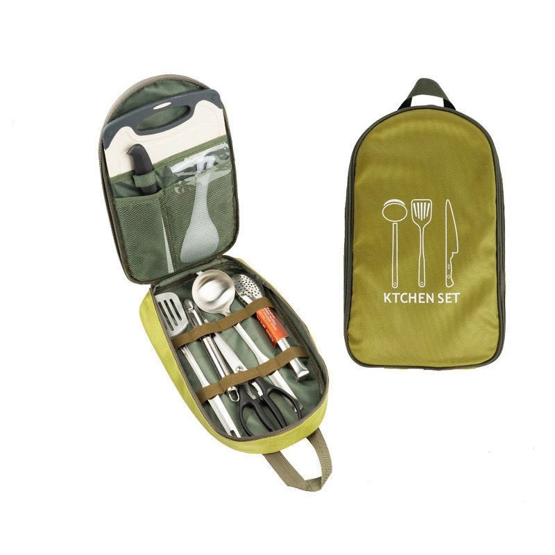 Camping Utensil Storage Bag Picnic Portable Kitchenware Knife Set Storage Bag Barbecue Picnic Utensil Bag