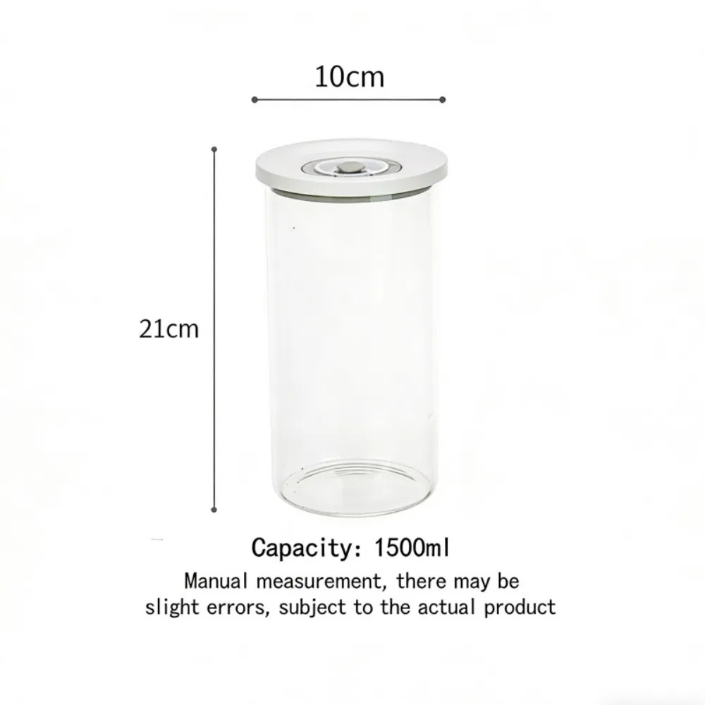Plastic Screw-on Lid Leakproof Space-Saving Vacuum Sealed Jar for Refrigerator Storage