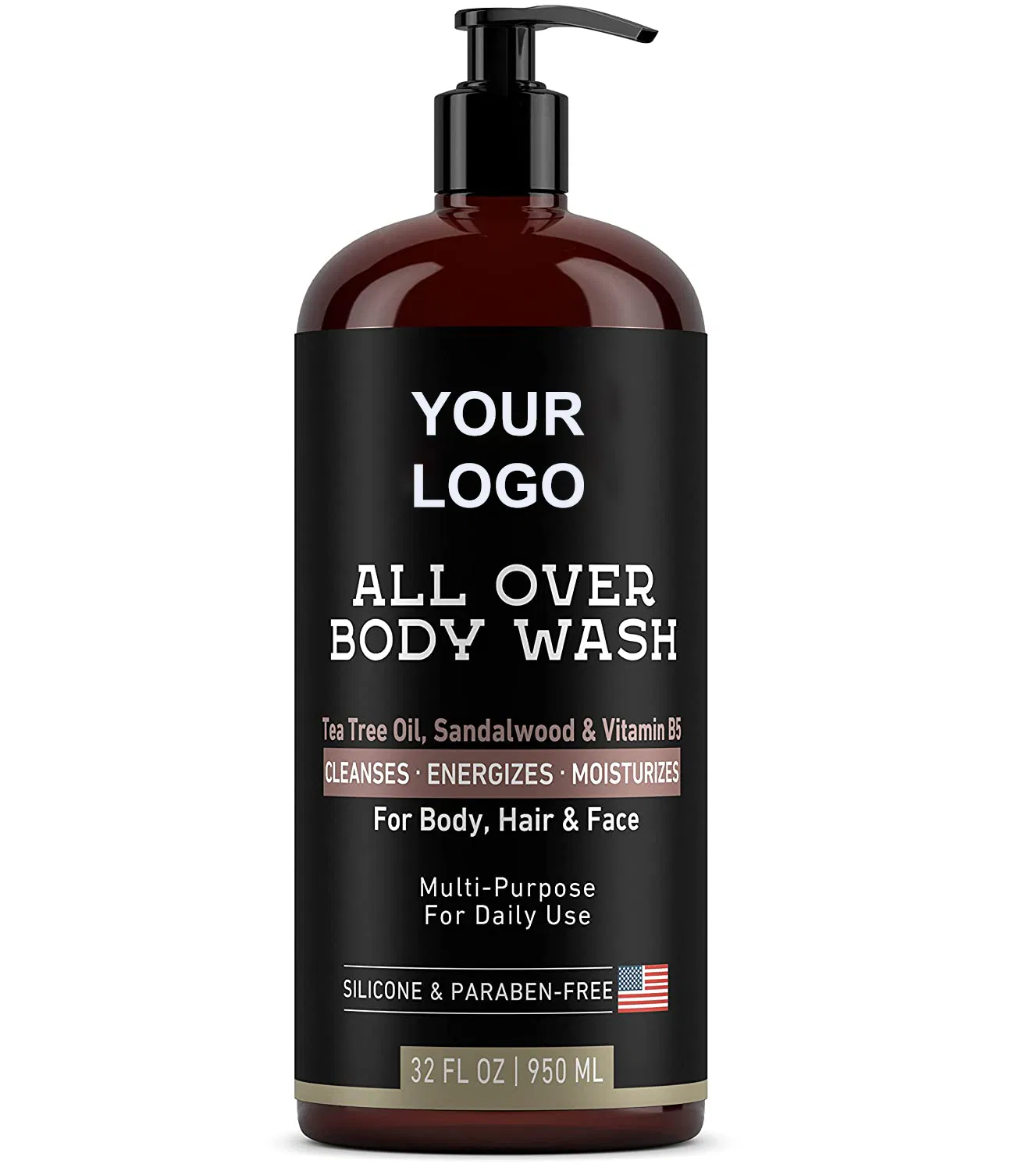 Beauty Cosmetics Skin Care Tea Tree Oil Moisturizes Man's Body Wash