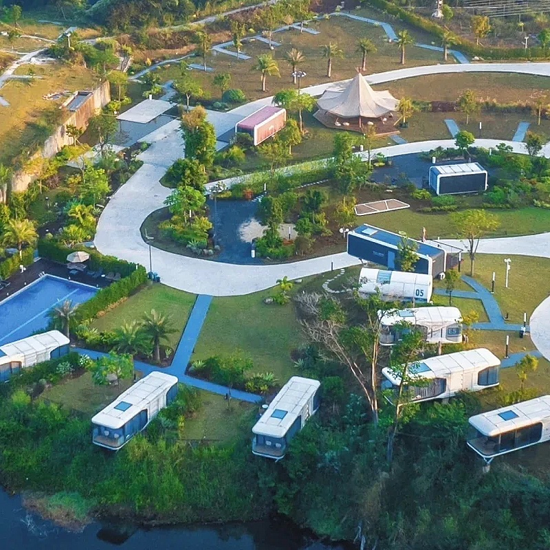 Smart Whole-House Space Pod Mobile Home Sunroom, Popular Homestay for Scenic Projects