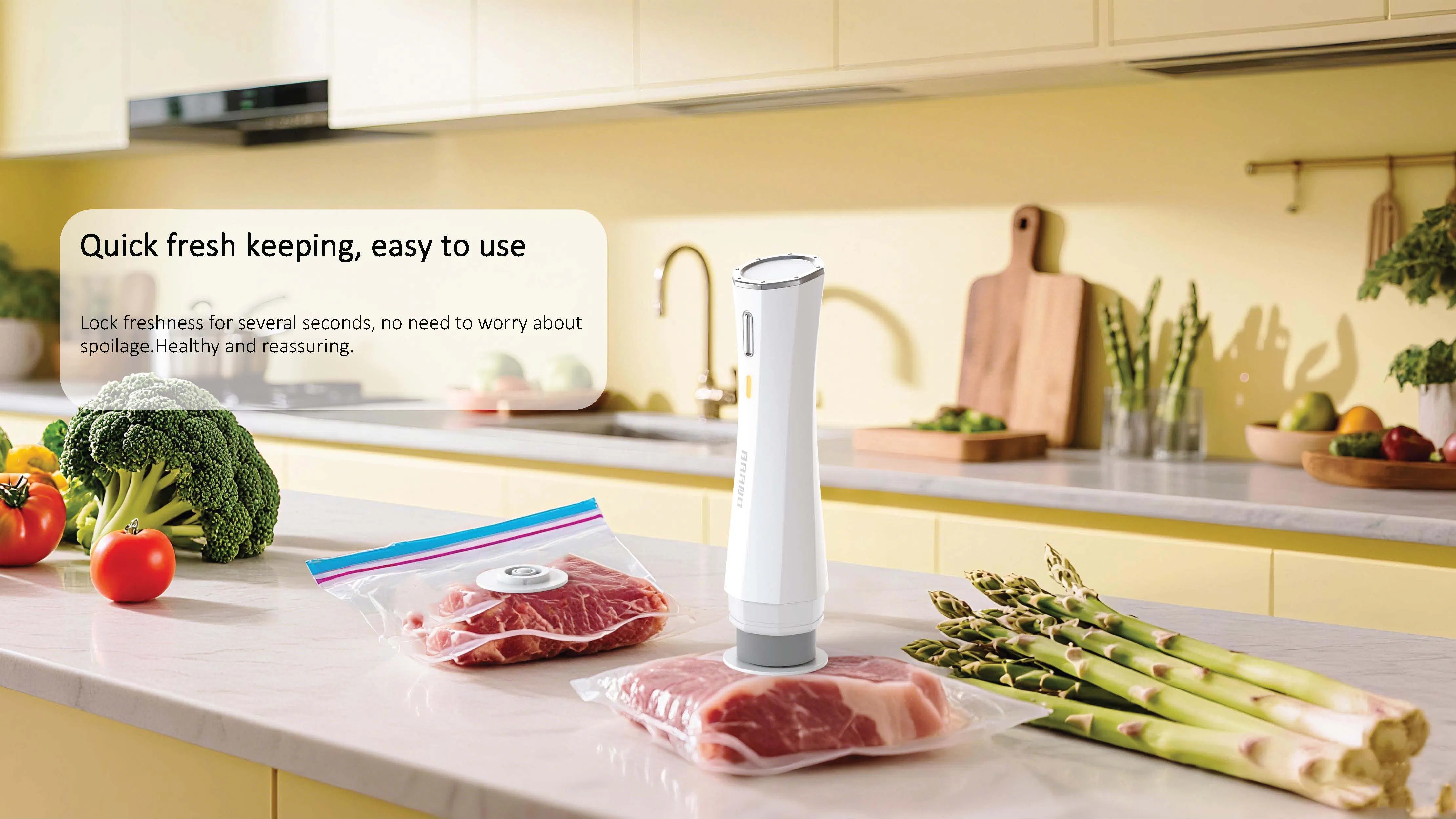 Portable Efficient Vacuum Sealer with 4W Power and Lithium Battery