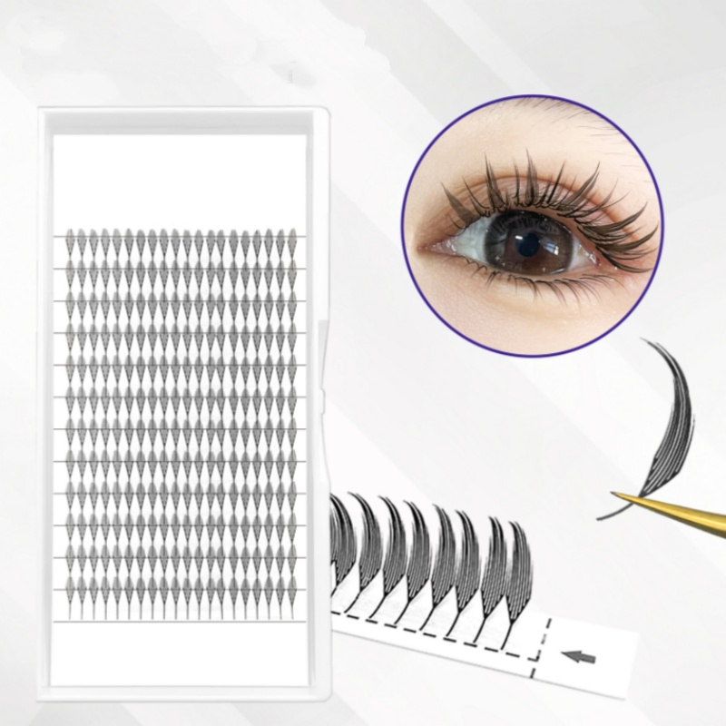 Tapered Tip Grafted Eyelashes Super Soft No Shedding Automatically Tapering at The Ends